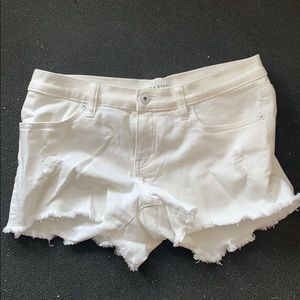 White Jean shorts